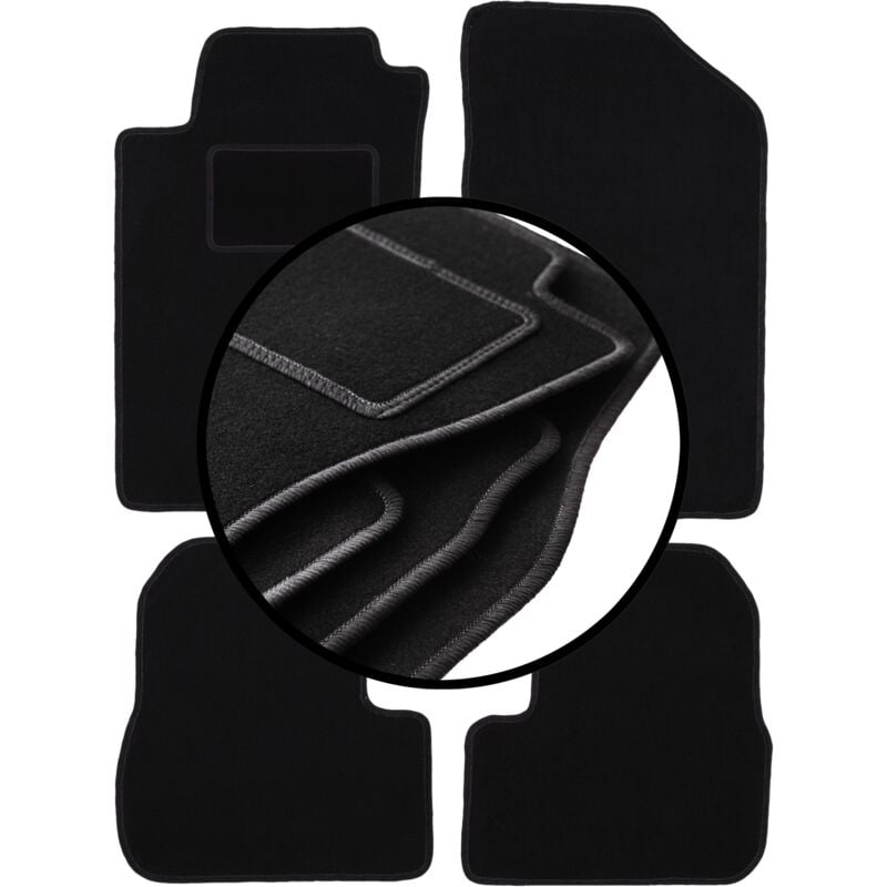 foto del prodotto set completo di tappetini in velluto per peugeot 206 hatchback, sw, station wagon, cc, cabrio 1998 2010 