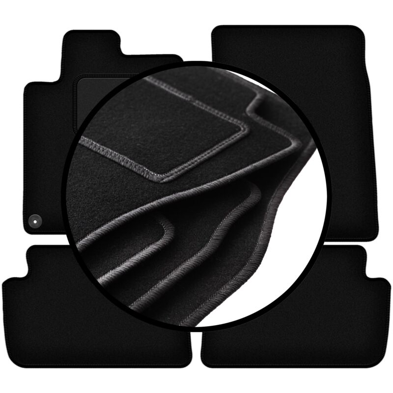 foto del prodotto set completo di tappetini in velluto per peugeot 407 coup , berlina, station wagon 2004 2011 