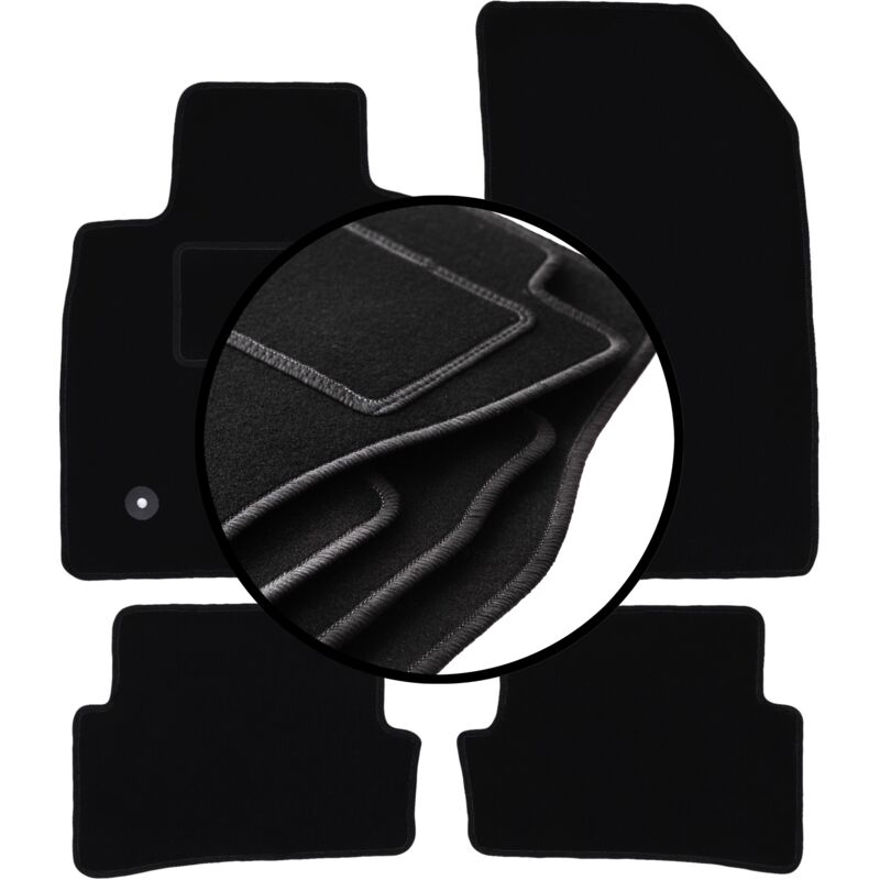 foto del prodotto set completo di tappetini in velluto per renault clio iv grandtour, station wagon, hatchback 2013 