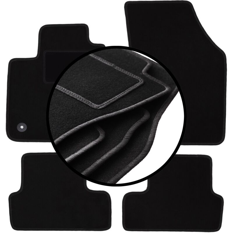 foto del prodotto set completo di tappetini in velluto per renault megane iv grand coupe, liftback, station wagon, grandtour, coupe, gt 2015 