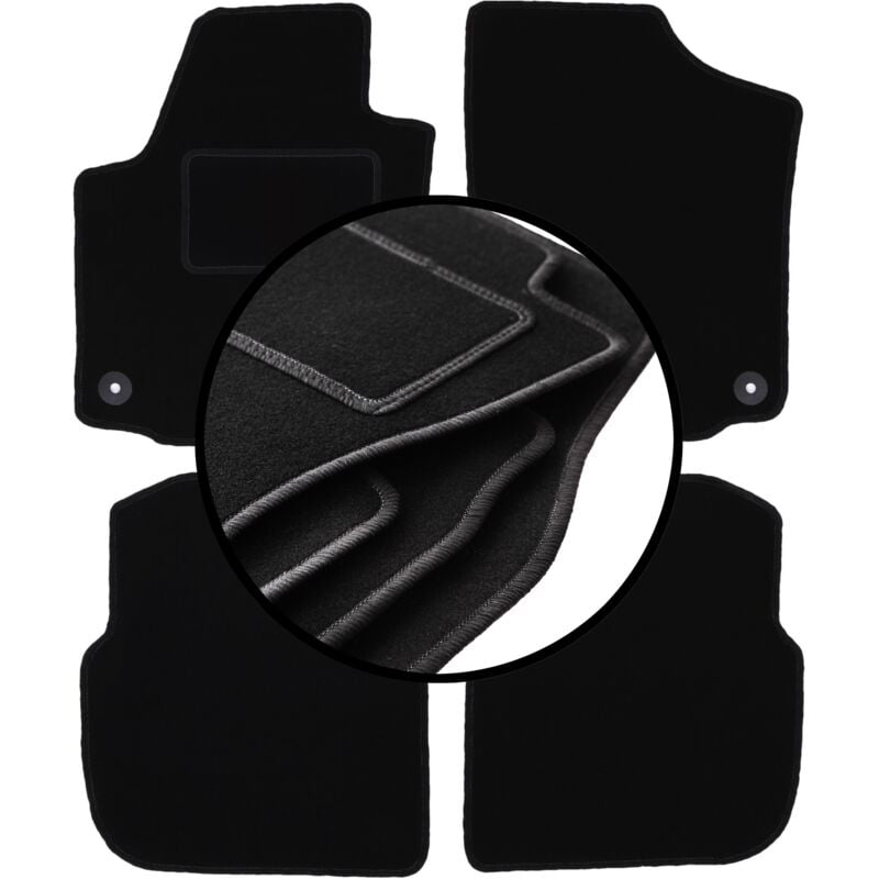 foto del prodotto set completo di tappetini in velluto per skoda rapid liftback, berlina, spaceback, station wagon 2013 2019 
