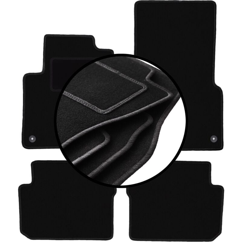 foto del prodotto set completo di tappetini in velluto per smart forfour i hatchback 2004 2007 