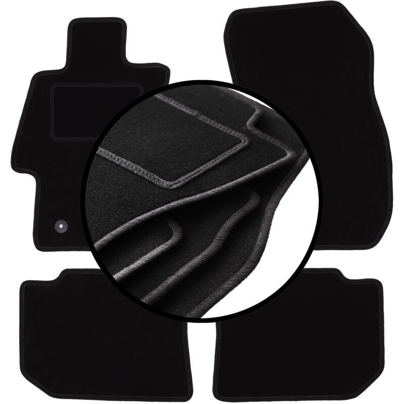 foto del prodotto set completo di tappetini in velluto per subaru levorg station wagon 2014 