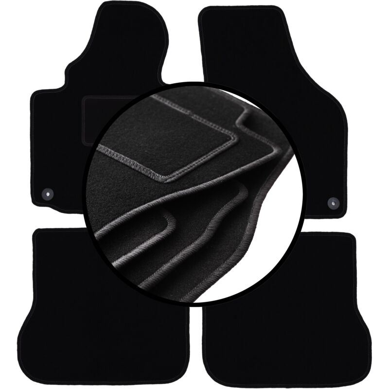 foto del prodotto set completo di tappetini in velluto per volkswagen caddy 2k fl minivan 2010 2015 