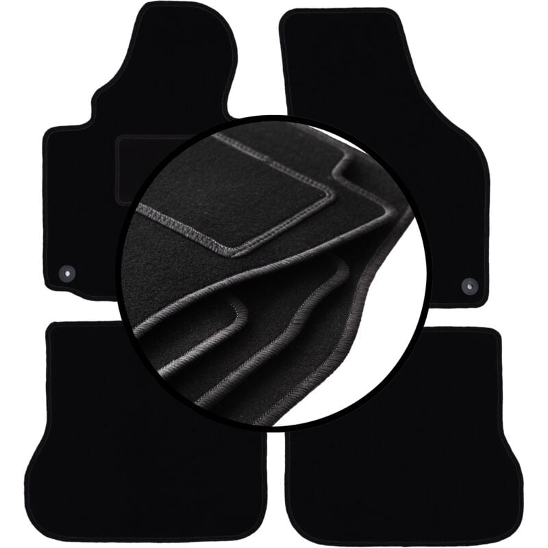 foto del prodotto set completo di tappetini in velluto per volkswagen caddy 2k minivan 2004 2010 