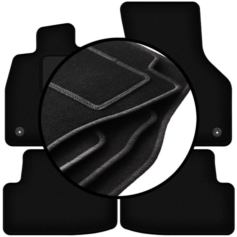 foto del prodotto set completo di tappetini in velluto per volkswagen egolf hatchback 2014 2019 