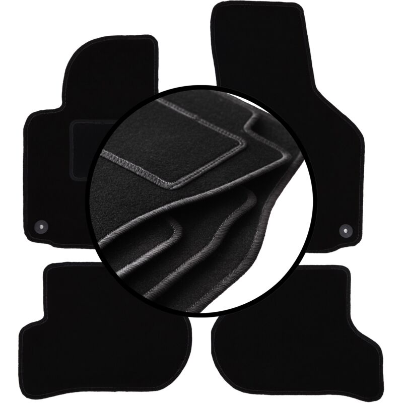foto del prodotto set completo di tappetini in velluto per volkswagen golf v hatchback, variant, station wagon 2003 2009 