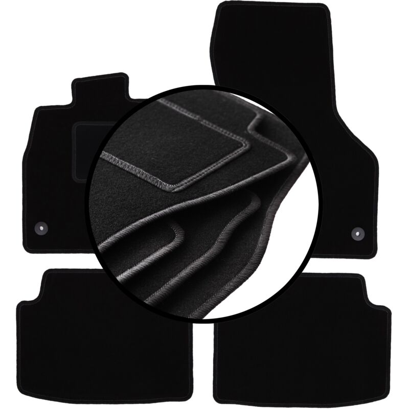foto del prodotto set completo di tappetini in velluto per volkswagen passat b8 berlina, station wagon, variant, alltrack 2015 