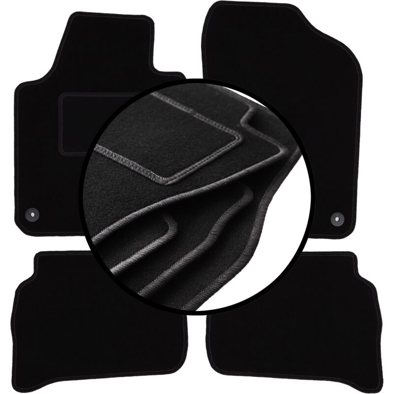 foto del prodotto set completo di tappetini in velluto per volkswagen polo v hatchback 2009 2017 