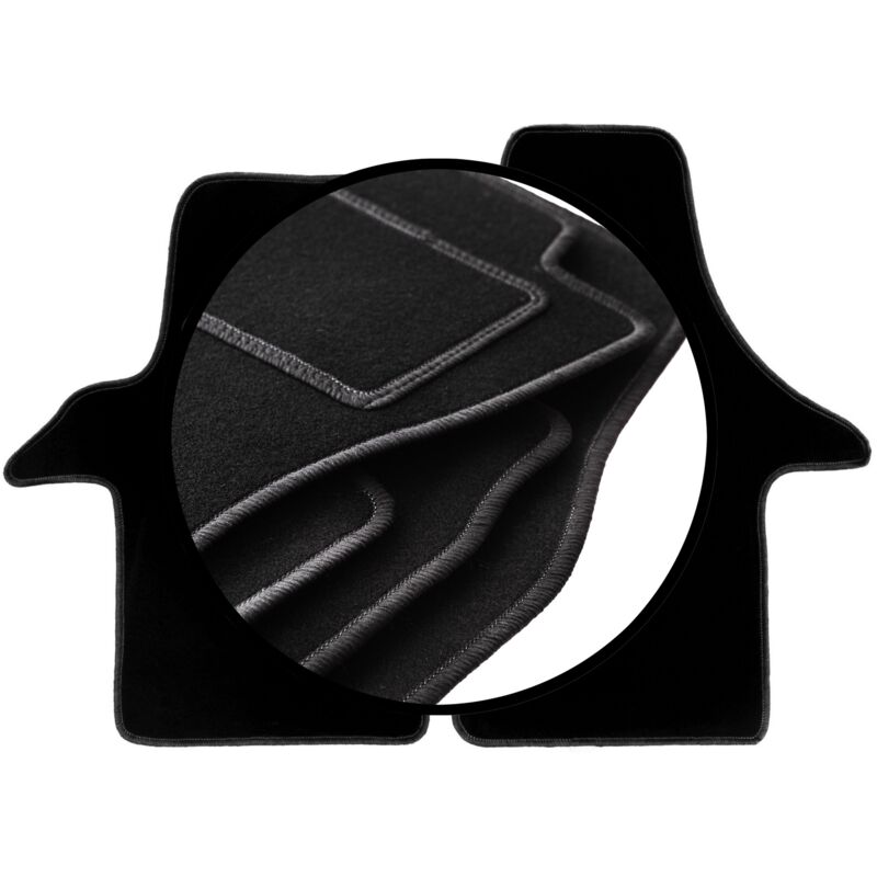 foto del prodotto set completo di tappetini in velluto per volkswagen transporter t5 furgone per consegne 2003 2015 