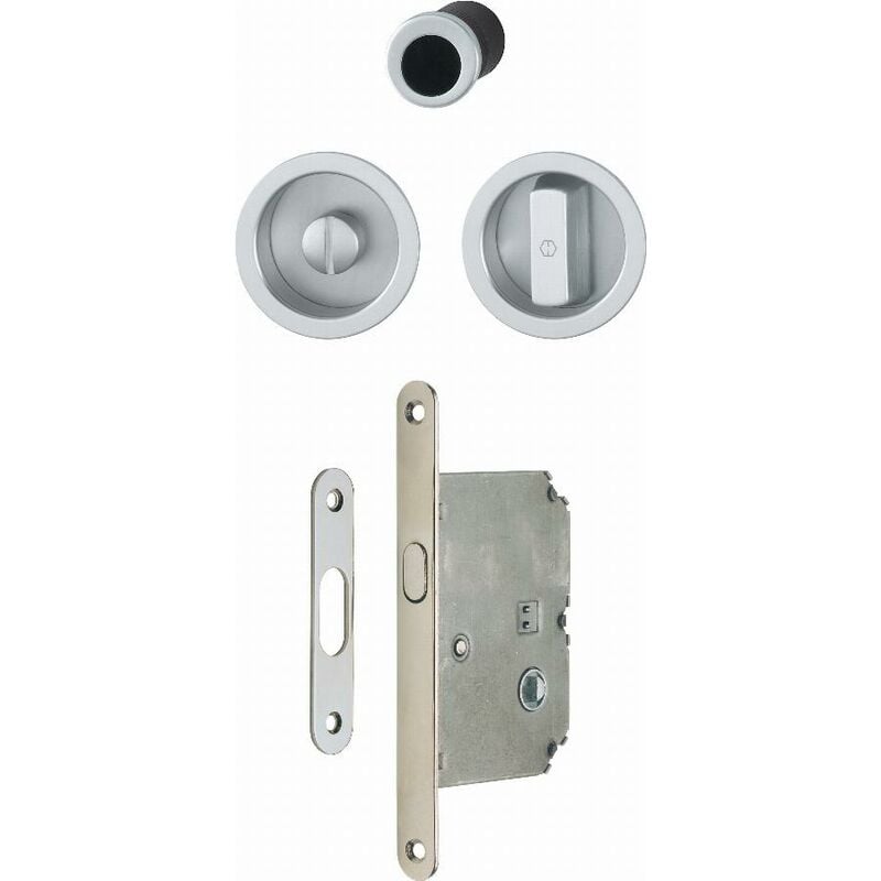 foto del prodotto set completo per 1 porta scorrevole 4920 hoppe wc rotondo alluminio cromo satinato f94 1 3948032