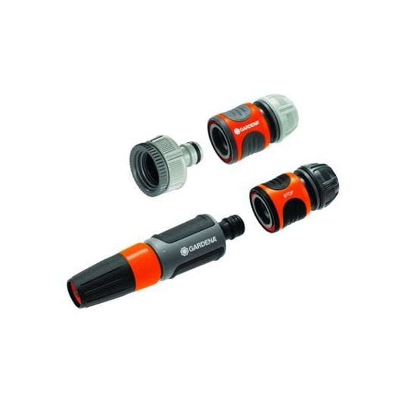 foto del prodotto set completo per collegare il tubo da giardino al rubinetto irrigazione gardena