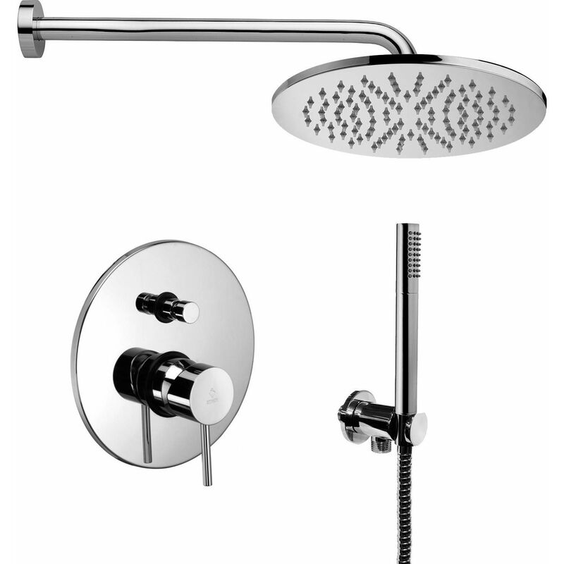 foto del prodotto set completo per doccia paffoni light kitlig015cr cromo con set doccia