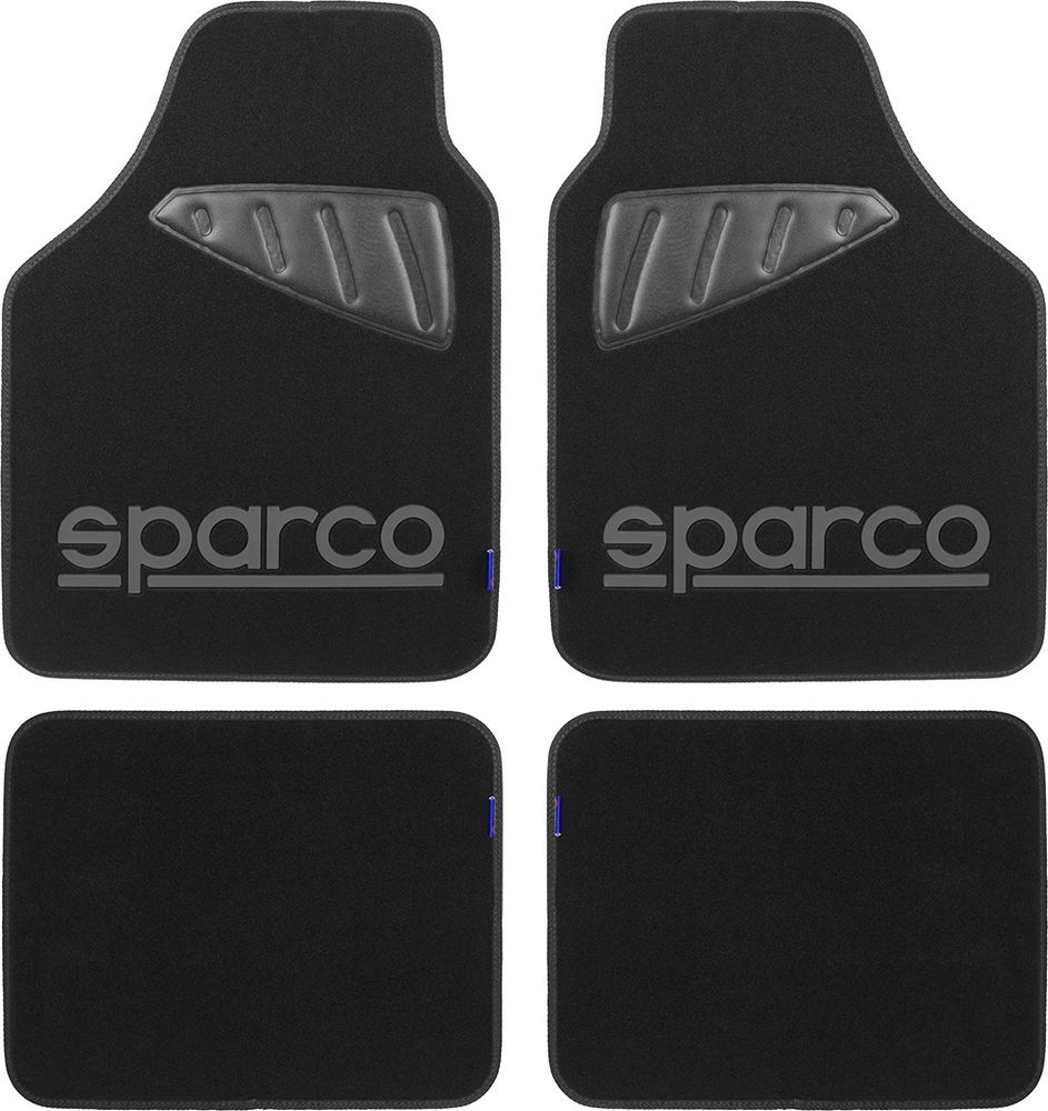 foto del prodotto set completo spc19 universale tappetini auto moquette nero grigio poliestere