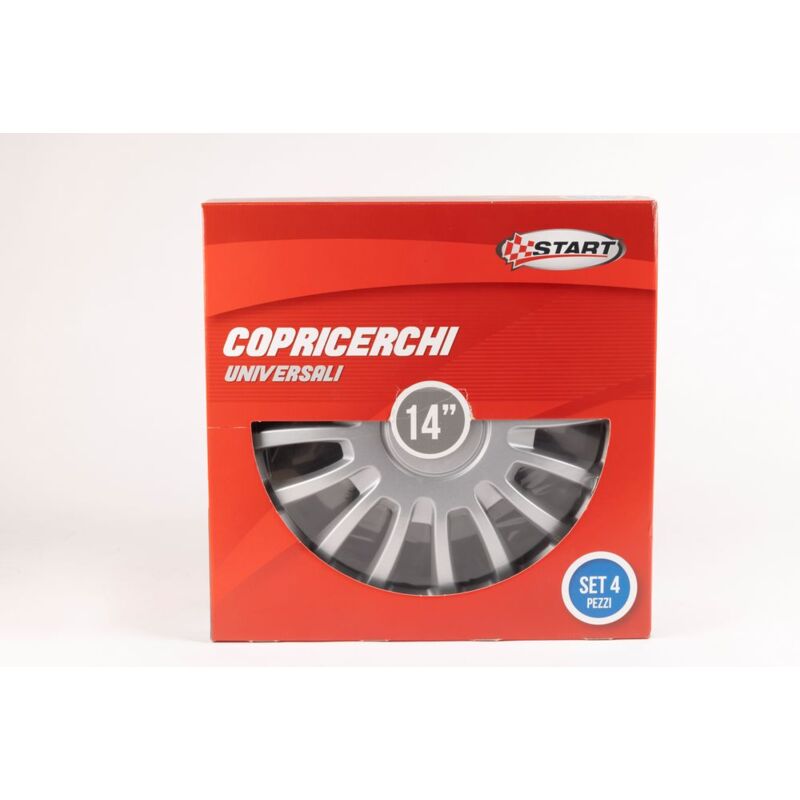 foto del prodotto set copricerchi auto grigi monza 14 4 pezzi in abs