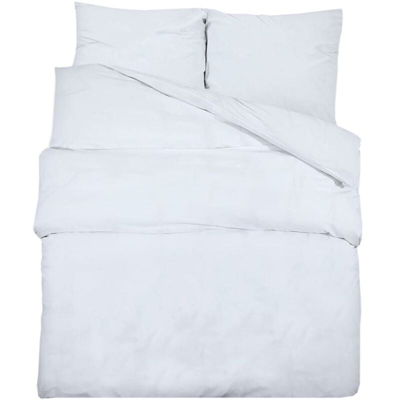 foto del prodotto set copripiumino bianco 135x200 cm in cotone - vidaxl