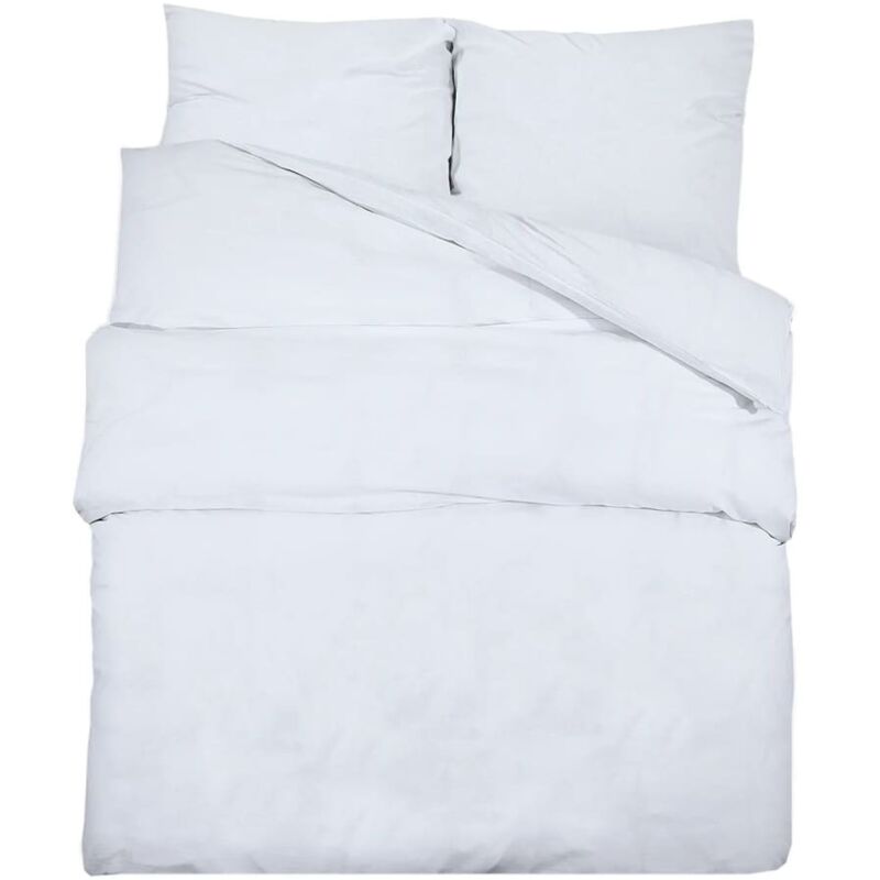 foto del prodotto set copripiumino bianco 140x200 cm in cotone - vidaxl