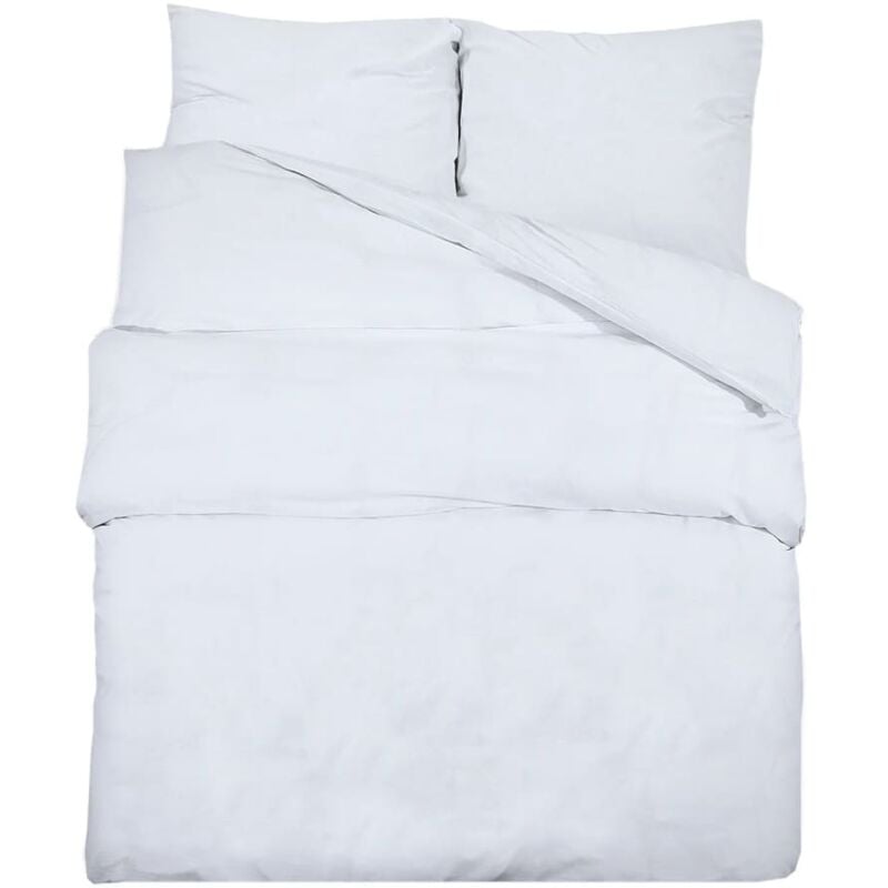 foto del prodotto set copripiumino bianco 240x220 cm in cotone vidaxl