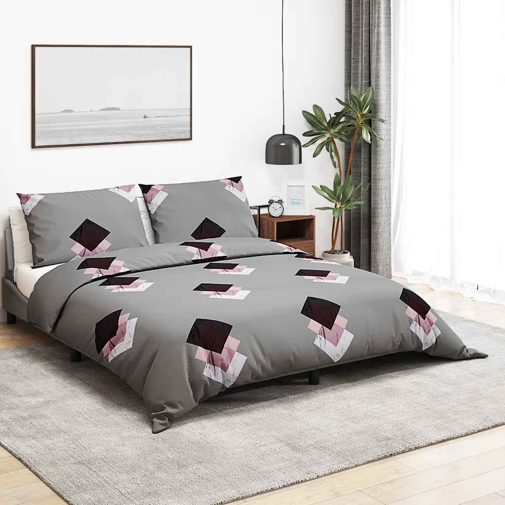 foto del prodotto set copripiumino grigio 155x220 cm in cotonecod mxl 89288