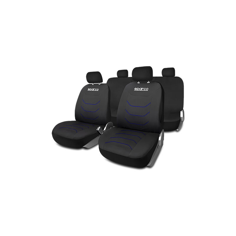 foto del prodotto set coprisedili auto sparco nero blu