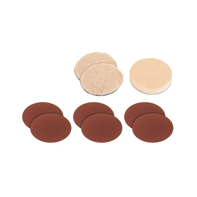 foto del prodotto set cuffie e dischi abrasivi per levigatrice einhell cc po 1110
