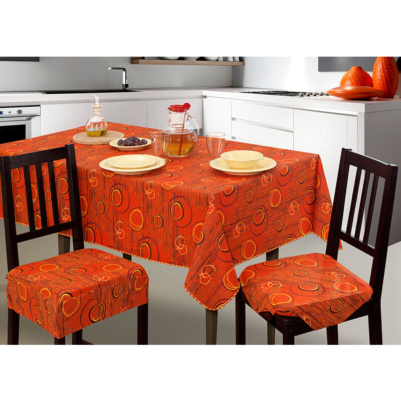 foto del prodotto set cuscini coprisedia imbottiti sfoderabili modello canyon made in italy, misuramorbidone 4pzcolorearancio