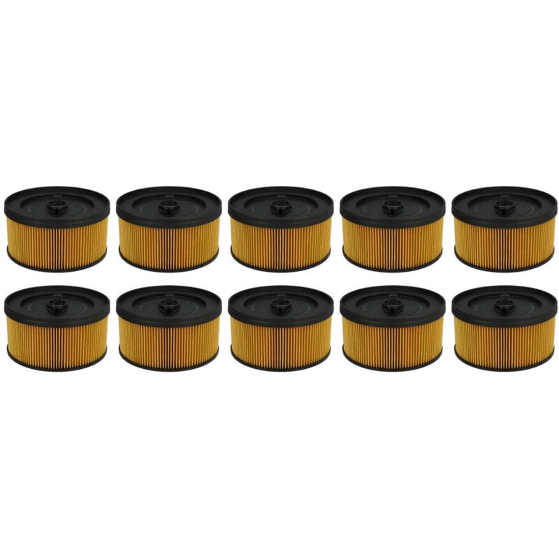 foto del prodotto set da 10x filtro a pieghe piatte compatibile con k rcher wd 4, wd 4.200, wd 4.250, wd 4.290 aspiratore umido secco cartuccia filtrante vhbw