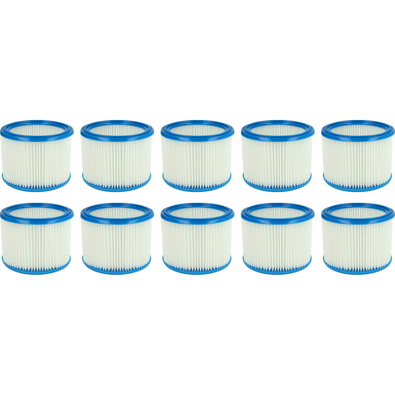 immagine 0 del prodotto set da 10x filtro a pieghe piatte compatibile con nilfisk attix 751 11, 751 21, 791 21 ec aspiratore umido secco cartuccia filtrante vhbw