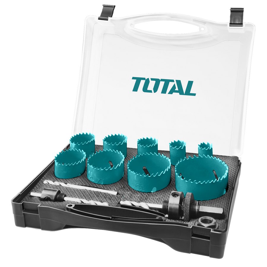 foto del prodotto set da 13 frese a tazza con valigetta e accessori total tacsh0131