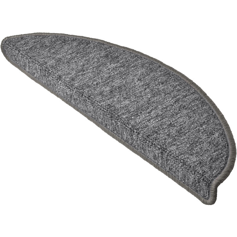 foto del prodotto set da 15 tappetini per scale passatoie per singoli gradini in un set risparmio da 15 unit 55 x 15 cm a forma di mezzaluna grigio, 55 x 15 x 4