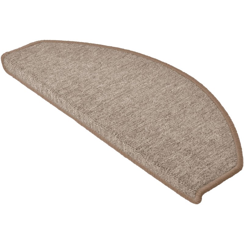 foto del prodotto set da 15 tappetini per scale passatoie per singoli gradini in un set risparmio da 15 unit 55 x 15 cm a forma di mezzaluna sabbia, 65 x 25 x 4