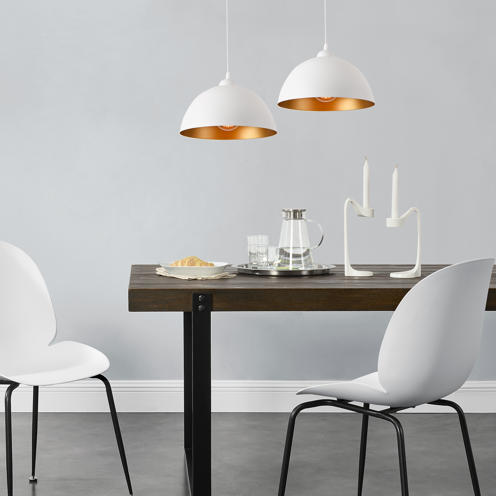 foto del prodotto set da 2 lampade a sospensione in stile vintage con lunghezza regolabile e27 60w 2x lampadari in design industriale