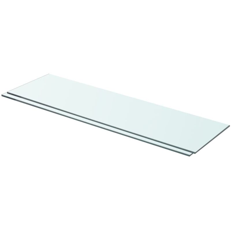 foto del prodotto set da 2 mensole in vetro dal design elegante disponibili in varie misure dimensioni 70 x 20 cm