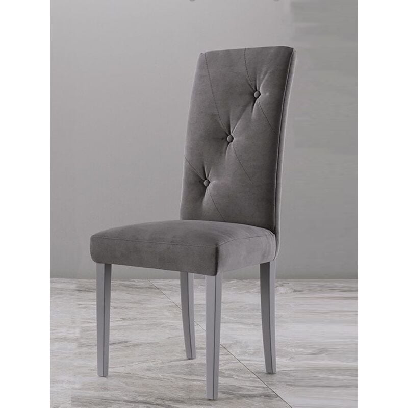 foto del prodotto set da 2 sedia jersey in tessuto microfibra grigio