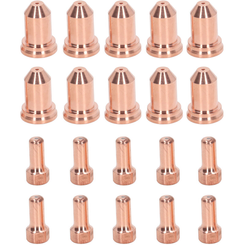 foto del prodotto set da 20 ugelli per cannello da taglio al plasma, elettrodi, in ottone, resistente alle alte temperature, per ptm 80 - eosnow