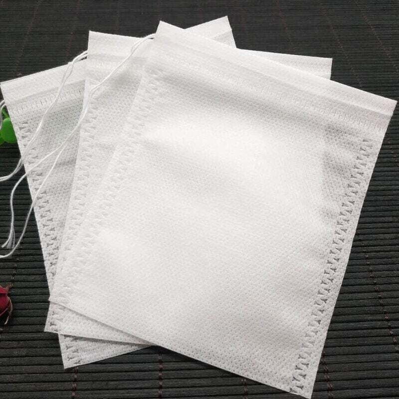 foto del prodotto set da 200 bustine filtro per il t usa e getta, bustina di carta per il t monouso con coulisse, materiale sicuro e naturale, bustina vuota per