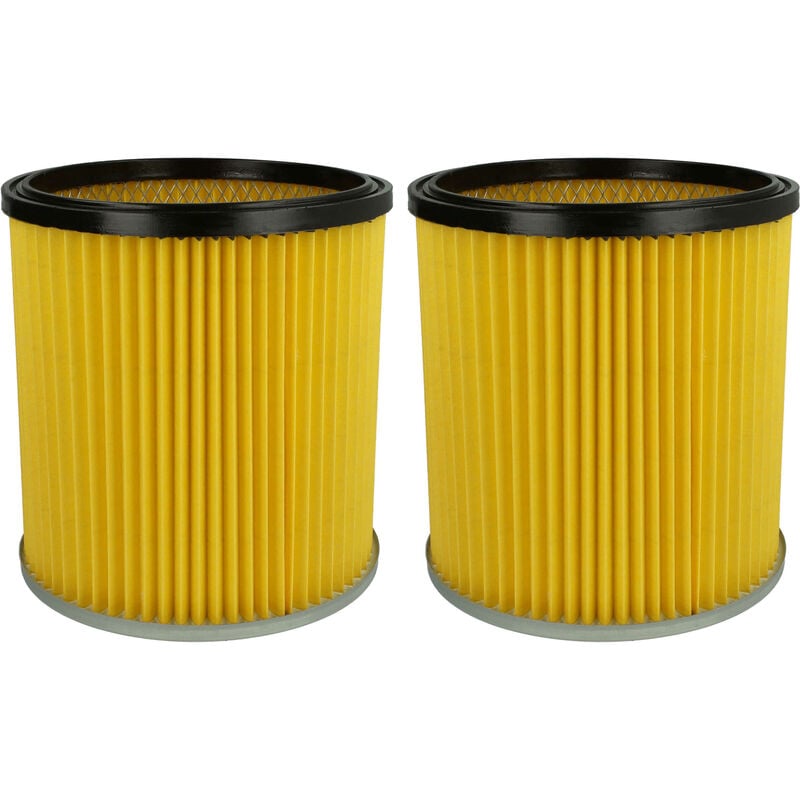 foto del prodotto set da 2x filtro a pieghe piatte compatibile con dewalt dw 560, dw 790 typ 1 aspirapolvere cartuccia filtrante, carta vhbw