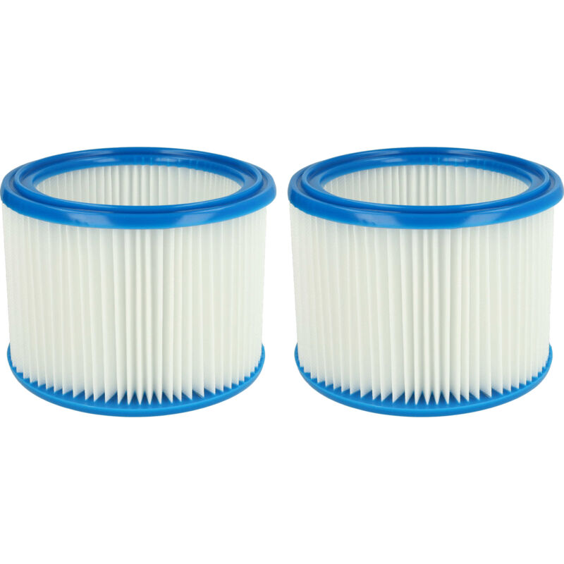 immagine 0 del prodotto set da 2x filtro a pieghe piatte compatibile con nilfisk aero 20 01, 20 01 inox, 20 11, 20 21 aspiratore umido secco cartuccia filtrante vhbw