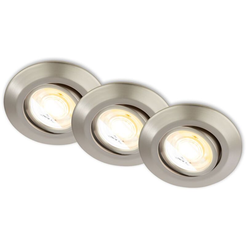 foto del prodotto set da 3 faretti da incasso a led 230v lampade da incasso a led spot orientabili cts ra90