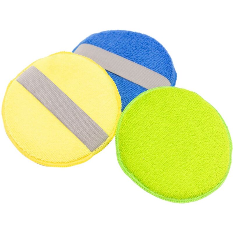foto del prodotto set da 3 pezzi di applicatori start in microfibra per la cura della tua auto
