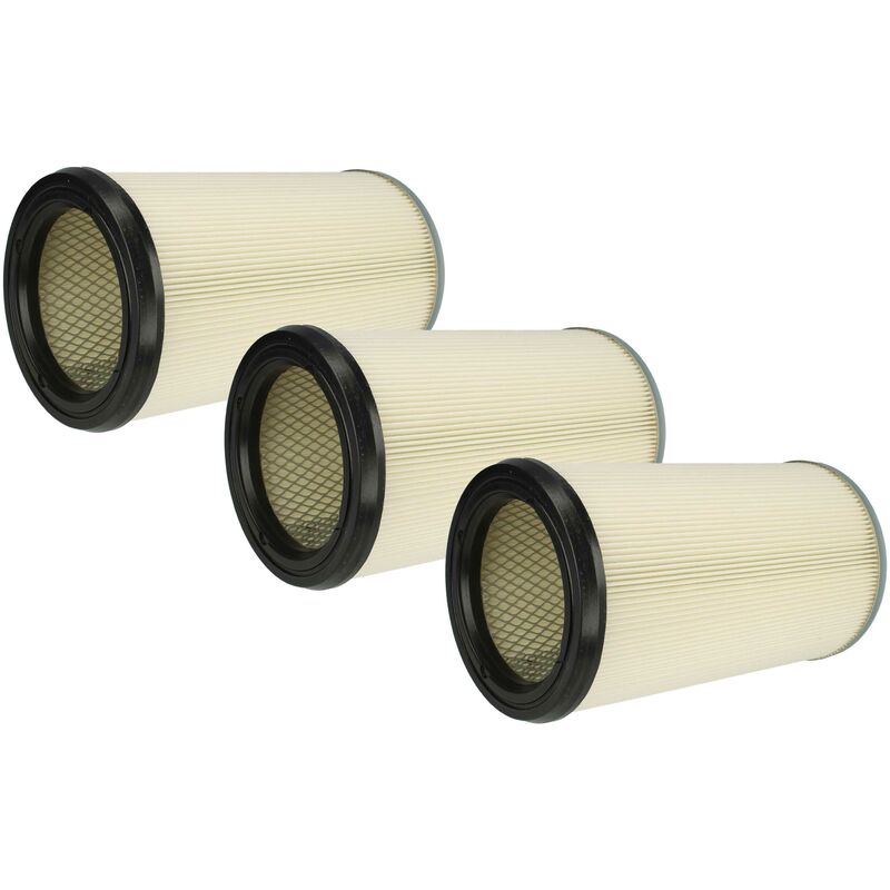 foto del prodotto set da 3x filtro a pieghe piatte compatibile con k rcher nt 601, nt 602, nt 200, nt 602 lp, nt 802 i aspirapolvere - cartuccia filtrante - vhbw