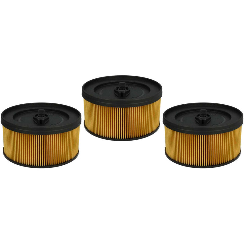 foto del prodotto set da 3x filtro a pieghe piatte compatibile con k rcher wd 4, wd 4.200, wd 4.250, wd 4.290 aspiratore umido secco - cartuccia filtrante - vhbw