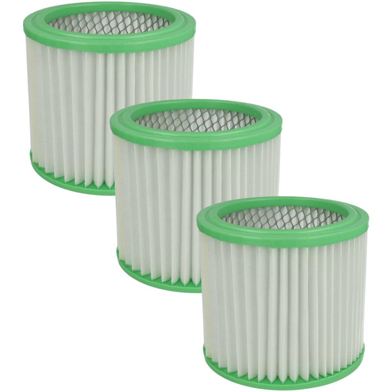 immagine 0 del prodotto set da 3x filtro a pieghe piatte compatibile con parkside pask 18 8 c, pask 18 9 c aspirapolvere cartuccia filtrante, carta plastica vhbw