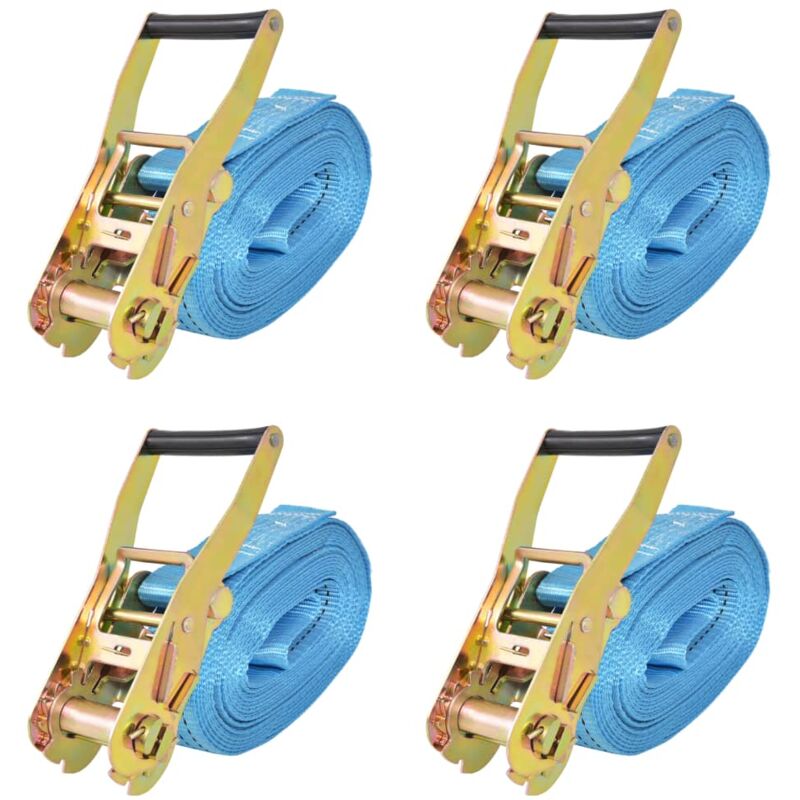 foto del prodotto set da 4 cinghie d ancoraggio a cricchetto 4 t 8mx50mm blu di alta qualit 