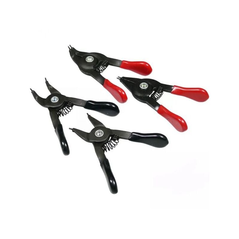 foto del prodotto set da 4 pinze per anelli elastici seeger dritte angolo interni ed esterni
