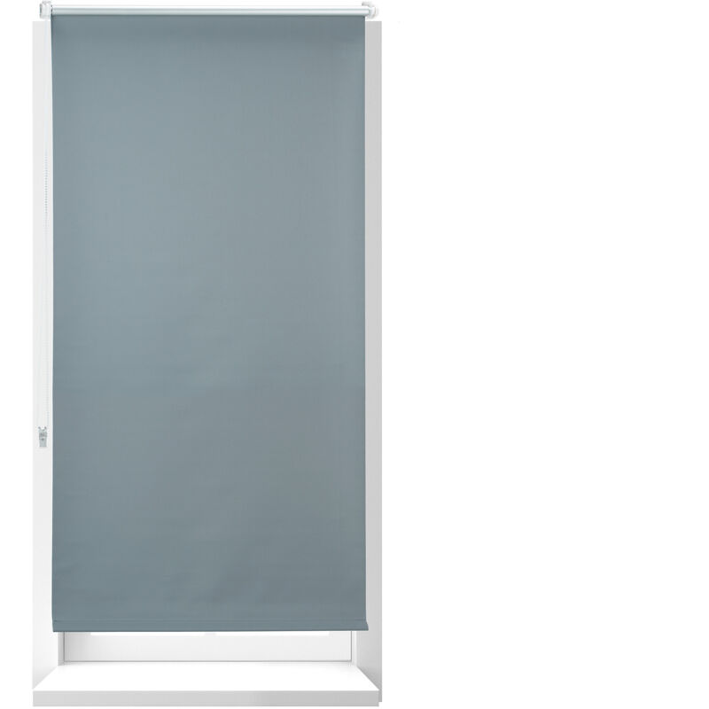 foto del prodotto set da 4 tende a rullo oscuranti, tenda termica, catenella laterale, senza fori, hxl 70x210, tessuto, grigio