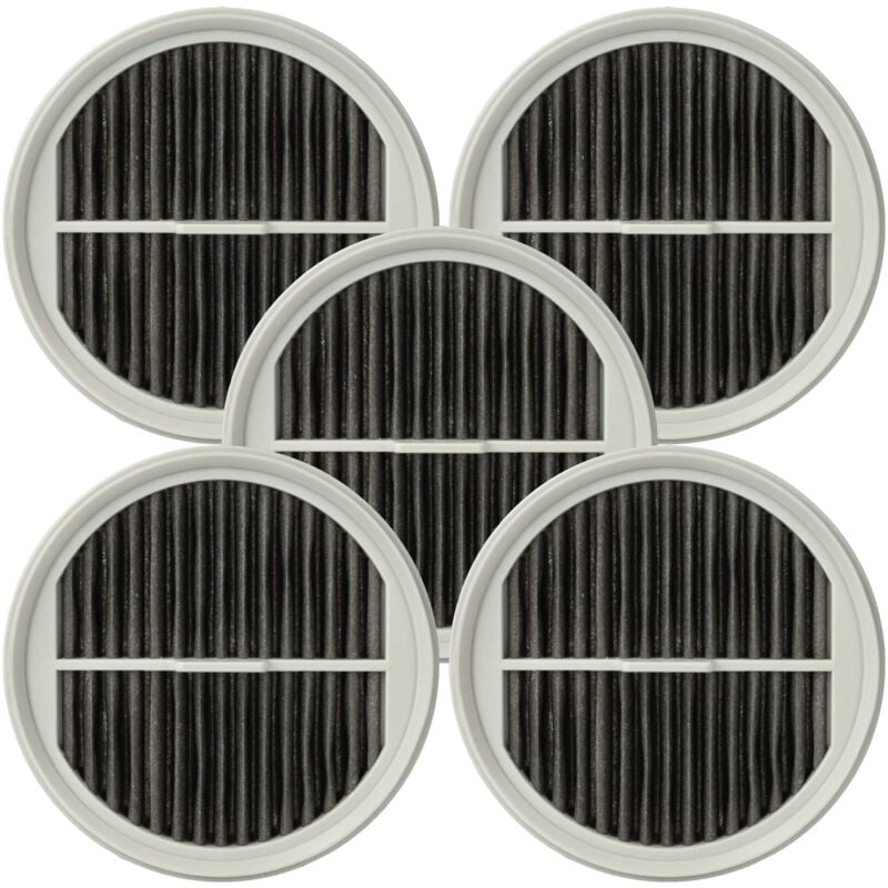 foto del prodotto set da 5x filtro compatibile con xiaomi roidmi nex x20, x30, s2, x30 pro aspirapolvere a mano - unità filtrante - vhbw