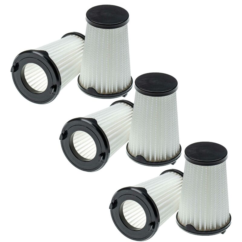 foto del prodotto set da 6x filtro a pieghe piatte compatibile con aeg qx8-1-45mb, qx8-1-45ib, qx8-1-45sm aspirapolvere - cartuccia filtrante - vhbw