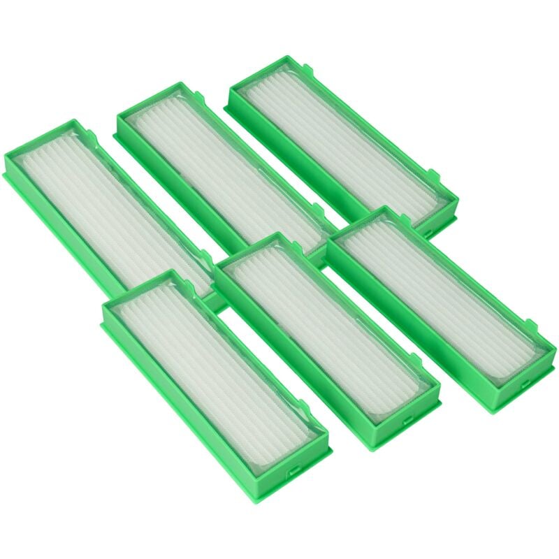 foto del prodotto set da 6x filtro compatibile con vorwerk folletto vr 300, vr300, vr 200, vr200 aspirapolvere filtro hepa anallergico vhbw