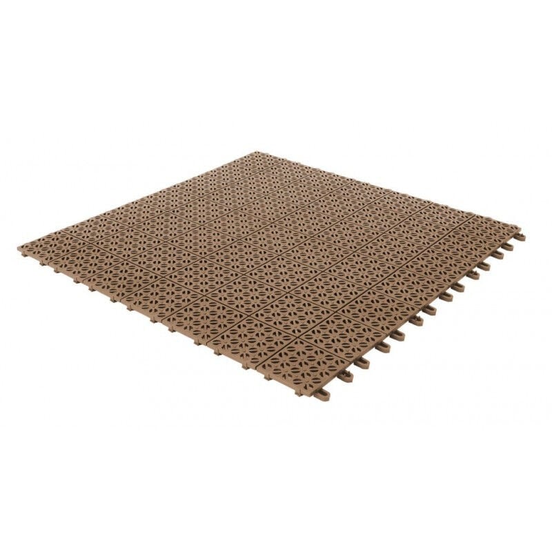 foto del prodotto set da 9 piastrelle flessibili in plastica 55,5 x 55,5 cm da esterno, drenanti 2,7 m2 colore beige